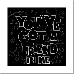 you have friends so enjoy this life ecopop lettering wallpaper fun Posters and Art